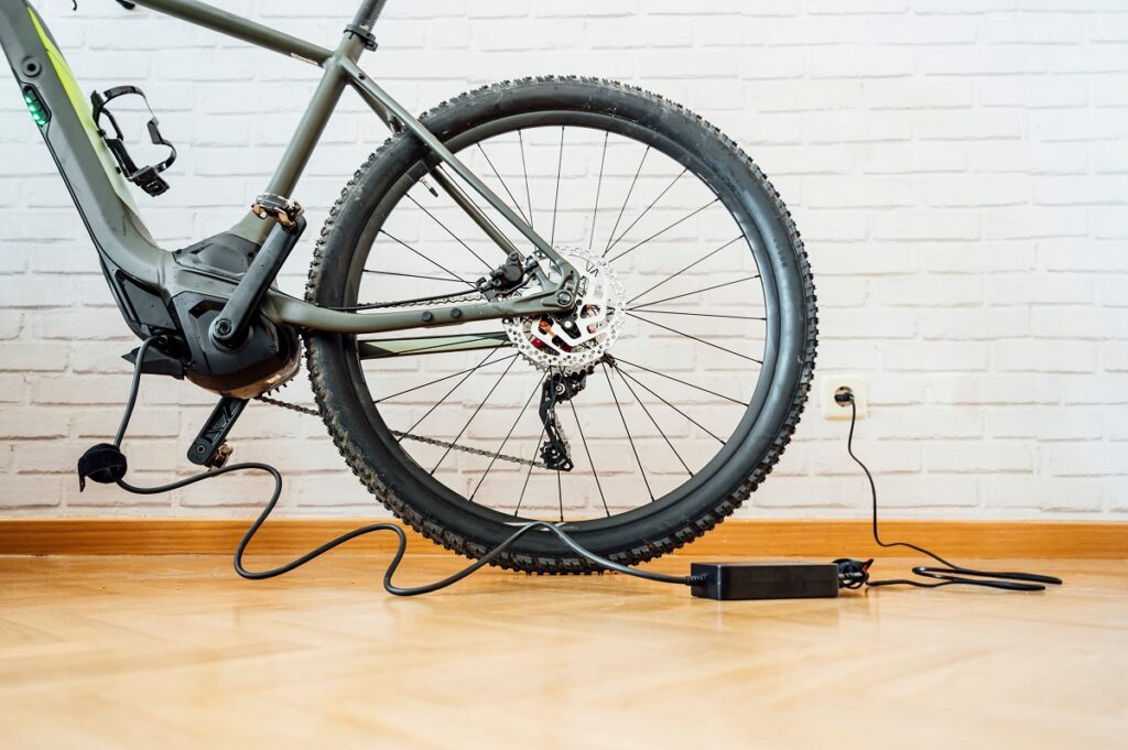 a plugged-in E-bike