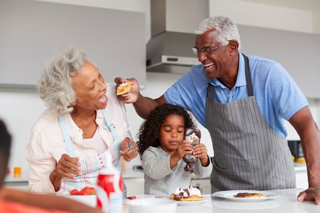 grandparents cooking in their kitchen - aging at home