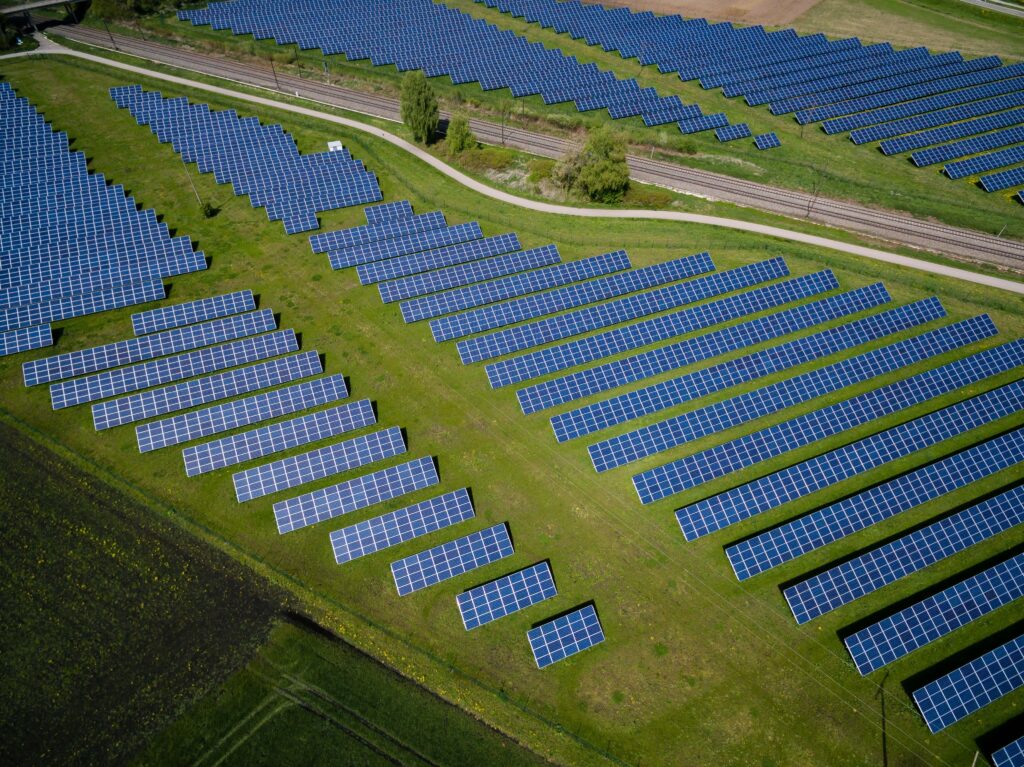 Field full of solar panels